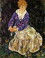 The Artist-s wife seated, 1918, schiele
