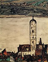 Church in Stein on the Danube, 1913, schiele