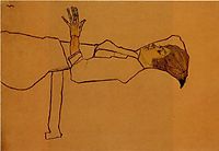 Clothed Woman, Reclining, c.1910, schiele
