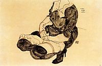 Female Torso, Squatting, 1912, schiele