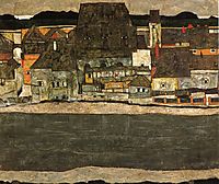 Houses by the River (The Old City), 1914, schiele