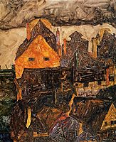 Krumau on the Molde, 1912, schiele