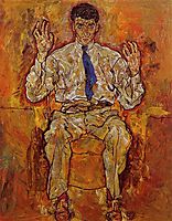 Portrait of Albert Paris von Gutersloh, 1918, schiele