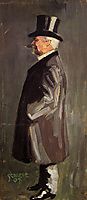 Portrait of Leopold Czihaczek, in Profile Facing Left, 1907, schiele