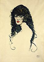 Portrait of a Woman with Black Hair, 1914, schiele
