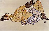 Reclining Female Nude, 1917, schiele