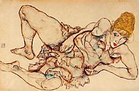 Reclining Woman with Blond Hair, 1914, schiele