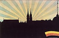 Silhouette of Klosterneuburg, c.1906, schiele