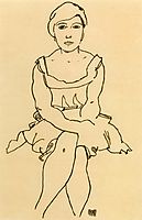 Sitting Woman, 1918, schiele