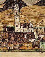 Stein on the Danube, 1913, schiele