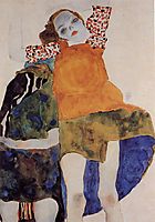 Two Seated Girls, 1911, schiele