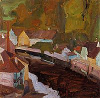 Village by the River, 1908, schiele