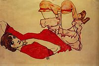 Wally with a Red Blouse, c.1913, schiele