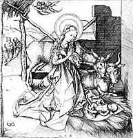 Christ-s birth, schongauer