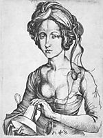 A Foolish Virgin, c.1480, schongauer