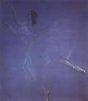 Anna Pavlova in the Ballet Sylphyde, 1909, serov