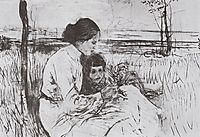 Children of the artist. Olga and Anton Serov, 1906, serov