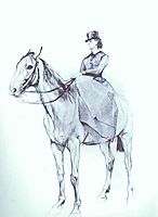 Maria Mamontova Riding a Horse, 1884, serov