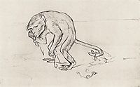 Monkey and the glasses, 1911, serov