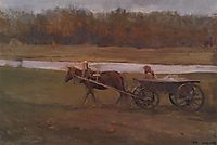 Peasant Woman in a Cart, 1896, serov