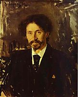 Portrait of the Artist Ilya Repin, 1892, serov