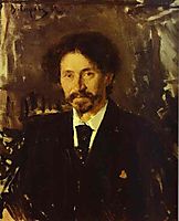 Portrait of the Artist Ilya Repin, 1892, serov