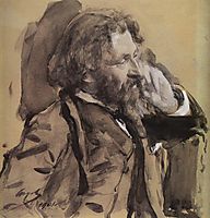 Portrait of the Artist Ilya Repin, 1901, serov