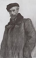 Portrait of the Artist Isaac Levitan, 1900, serov