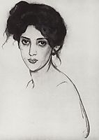 Portrait of Izabella Grunberg, 1910, serov