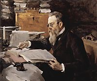 Portrait of Nikolai Andreyevich Rimsky-Korsakov , 1898, serov
