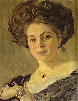 Portrait of Yevdokia Morozova (detail), 1908, serov