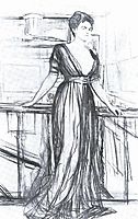 Sketch for a portrait of P.I. Scherbatova, 1911, serov