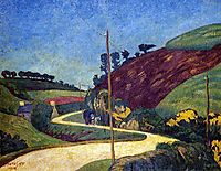 The Stagecoach Road in the Country with a Cart, 1903, serusier