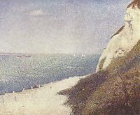 Beach at Bas Butin, Honfleur, 1886, seurat