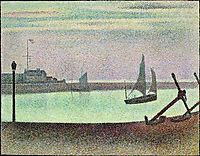 The Channel of Gravelines, Evening, 1890, seurat
