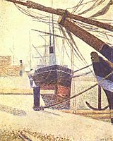 Harbor in Honfleur , 1886, seurat