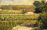 House with Red Roof, 1883, seurat
