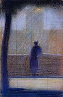 Man leaning on a parapet, 1881, seurat