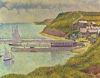 Marine, Port-en-Bessin, 1888, seurat