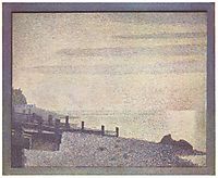 Mouth of the Seine at Honfleur, evening, 1886, seurat