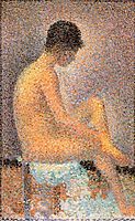Nude,seated, 1887, seurat