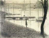 The Pont de Courbevoie, 1886, seurat