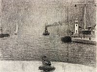 The Port of Honfleur, 1886, seurat
