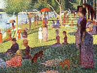 Sketch with Many Figures for Sunday Afternoon on Grande Jatte, 1884, seurat