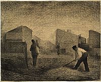 Stone breakers, Le-Raincy, 1881, seurat