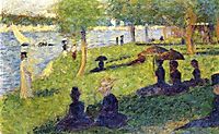 Woman Fishing and Seated Figures, 1884, seurat
