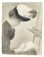 Woman reading in the studio, 1887-88, seurat