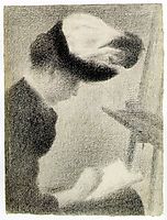 Woman Seated by an Easel, 1888, seurat