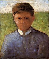 Young Peasant in Blue, 1881-1882, seurat