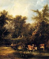 Cattle By A Stream, shayer